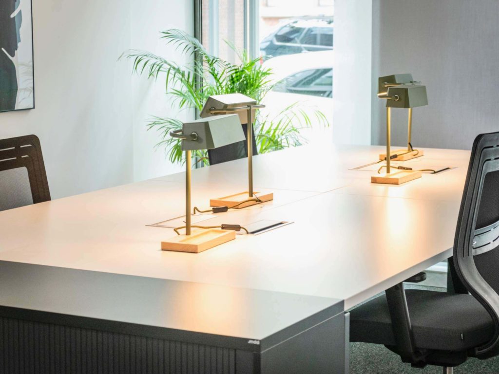 Private office desk lamps