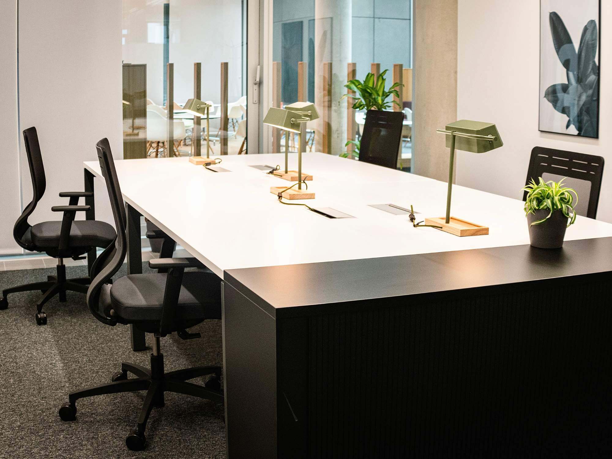 Private office room desks